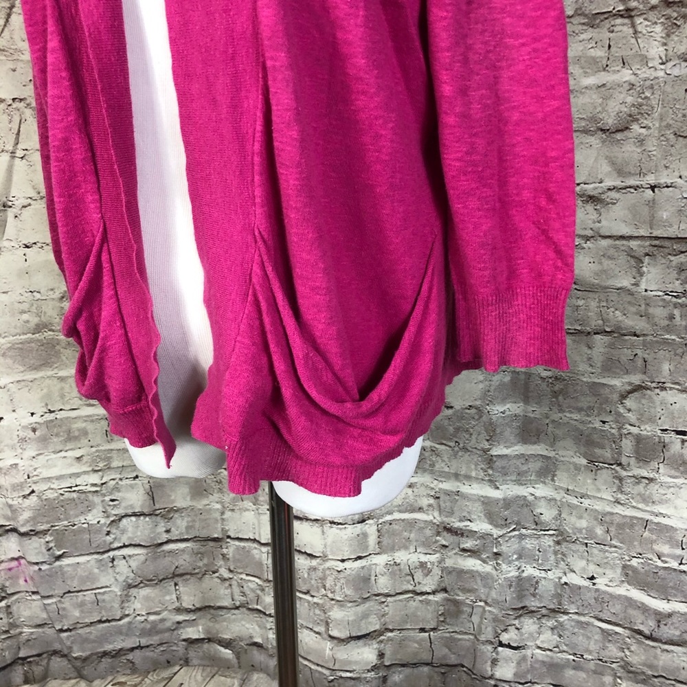 Eileen Fisher Pink Cardigan Open Front - Picture 3 of 7